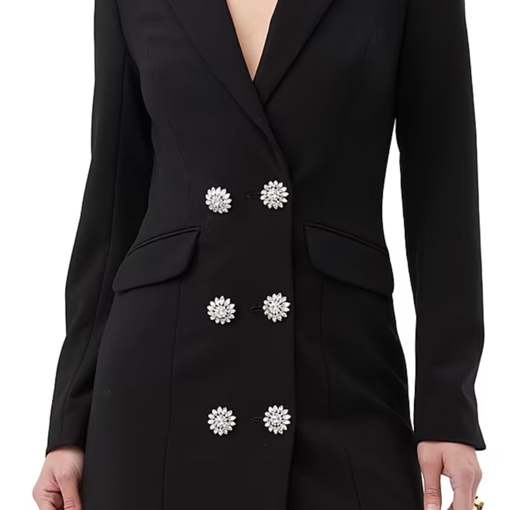 Trina Turk Classic Black Double Breasted Dress
